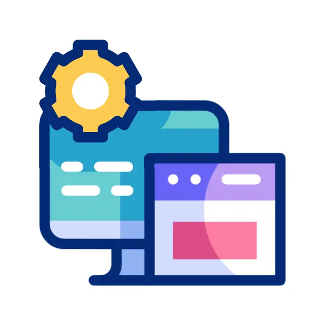 Ícone representando uma janela de software ou aplicação web.